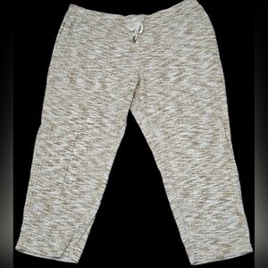 Susan Graver Women's XLP Beige Lifestyle Pants w/Rib Knit: Loungewear Athleisure
